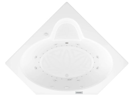 Sublime  60 in. x 60 in. Corner Air and Whirlpool Jetted Bathtub with Right Drain in White