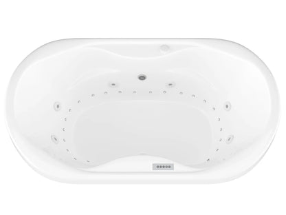 Indulgence 41 x 71 Oval Air and Whirlpool Jetted Bathtub with Left Drain  in White