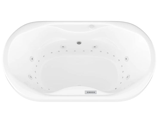Indulgence 41 x 71 Oval Air and Whirlpool Jetted Bathtub with Left Drain  in White