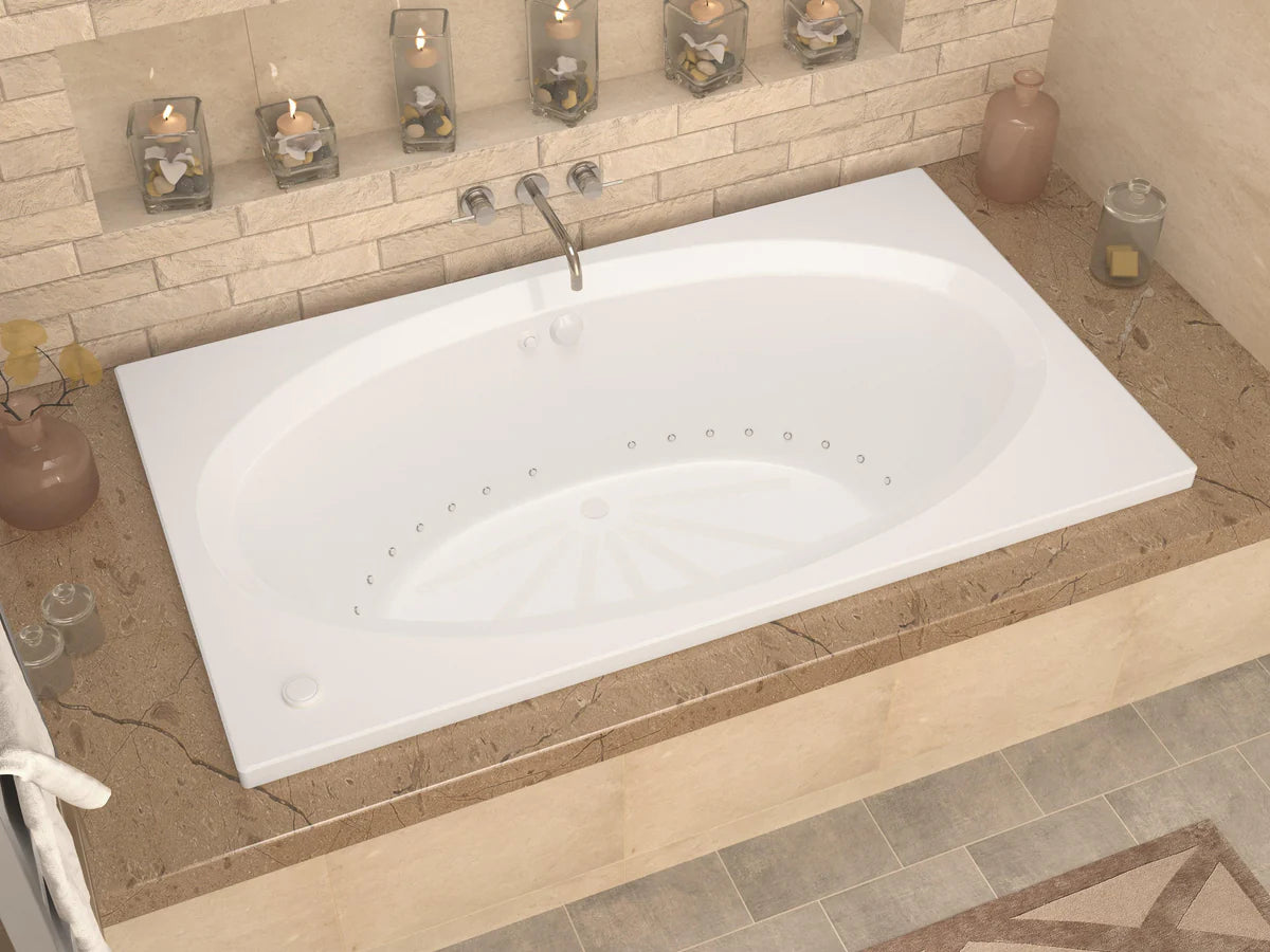Vogue 42 x 72 Rectangular Air Jetted Bathtub with Reversible Drain