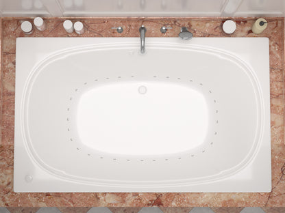 Charleston 48 x 78 Rectangular Air Jetted Bathtub with Reversible Drain