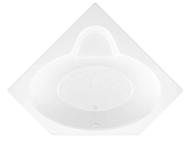 Sublime 60 in. x 60 in. Corner Soaking Bathtub with Center Drain in White