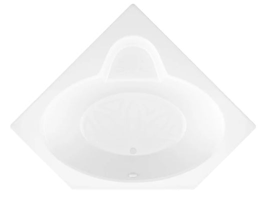 Sublime 60 in. x 60 in. Corner Soaking Bathtub with Center Drain in White