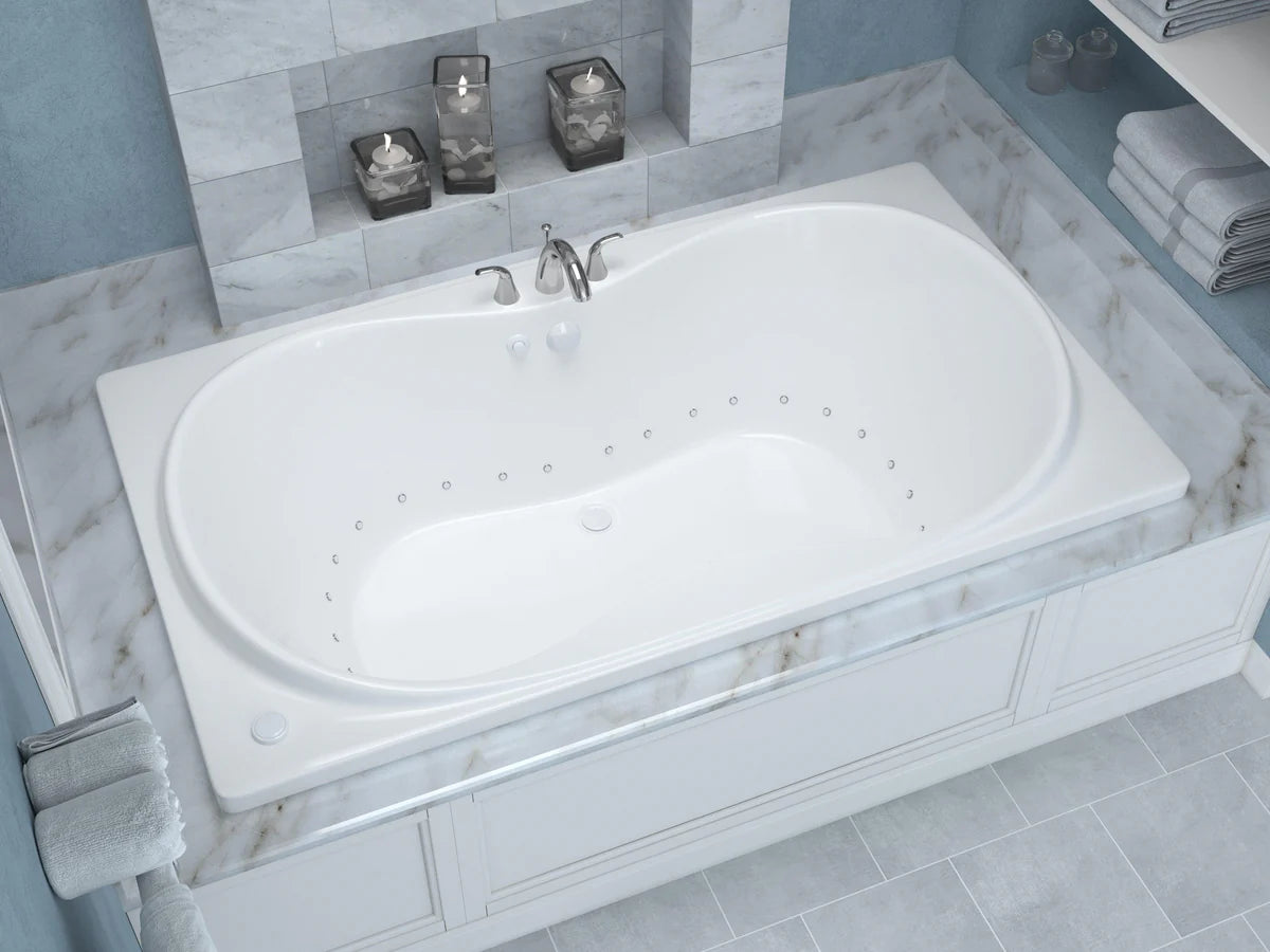 Whisper 36 x 72 Rectangular Air Jetted Bathtub with Reversible Drain