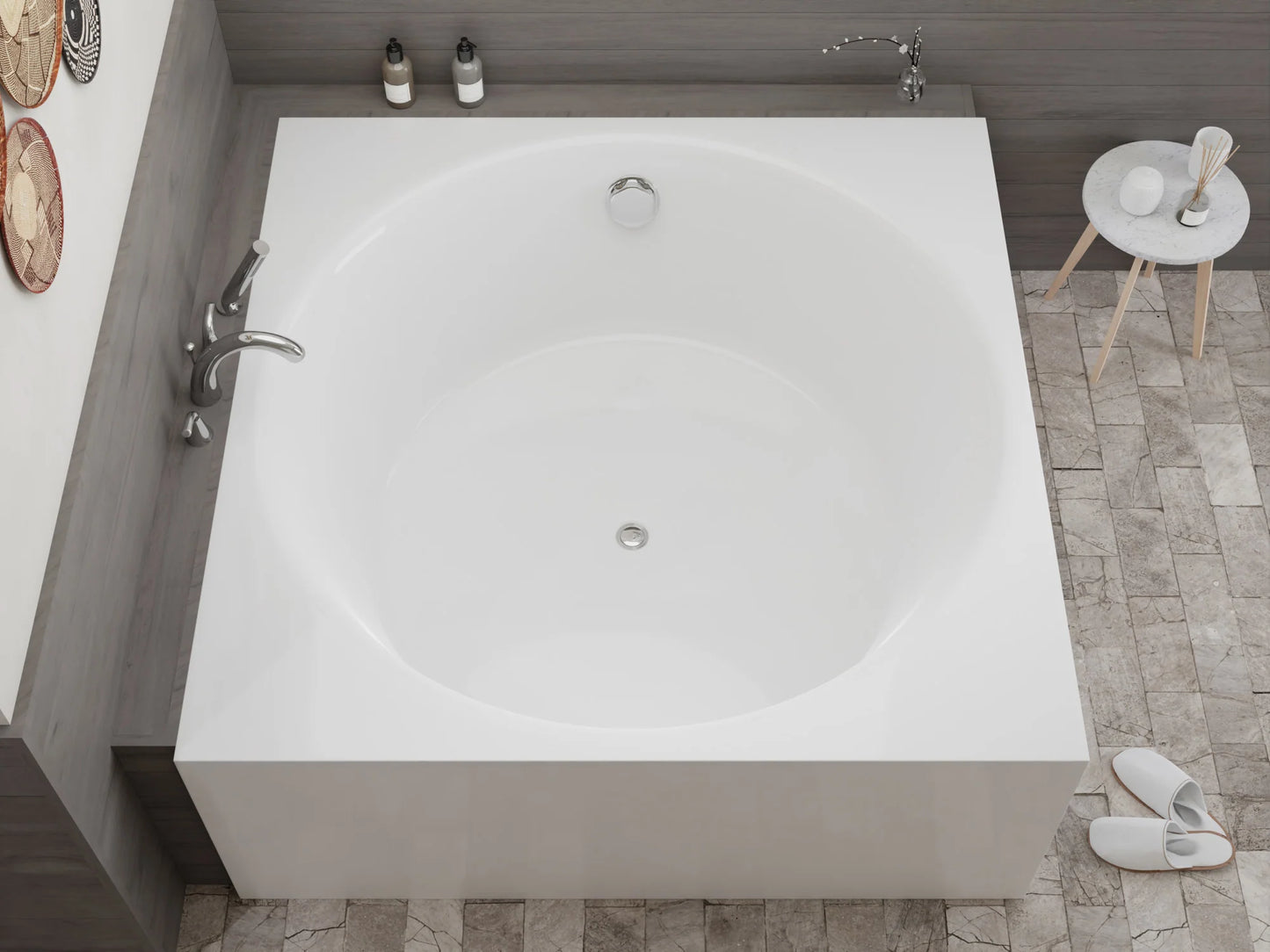 Abyss 59" Freestanding Bathtub in White