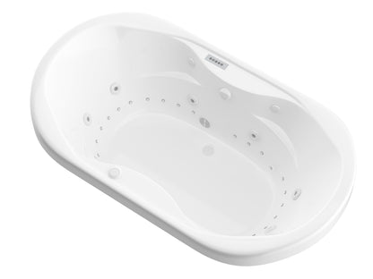 Universal Tubs 71" Oval Drop-In Dual Therapy Bathtub with Whirlpool & Air Jets