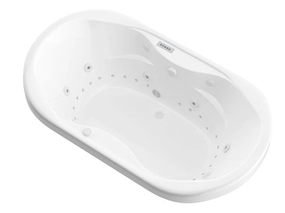 Indulgence 41 x 71 Oval Air and Whirlpool Jetted Bathtub with Left Drain  in White