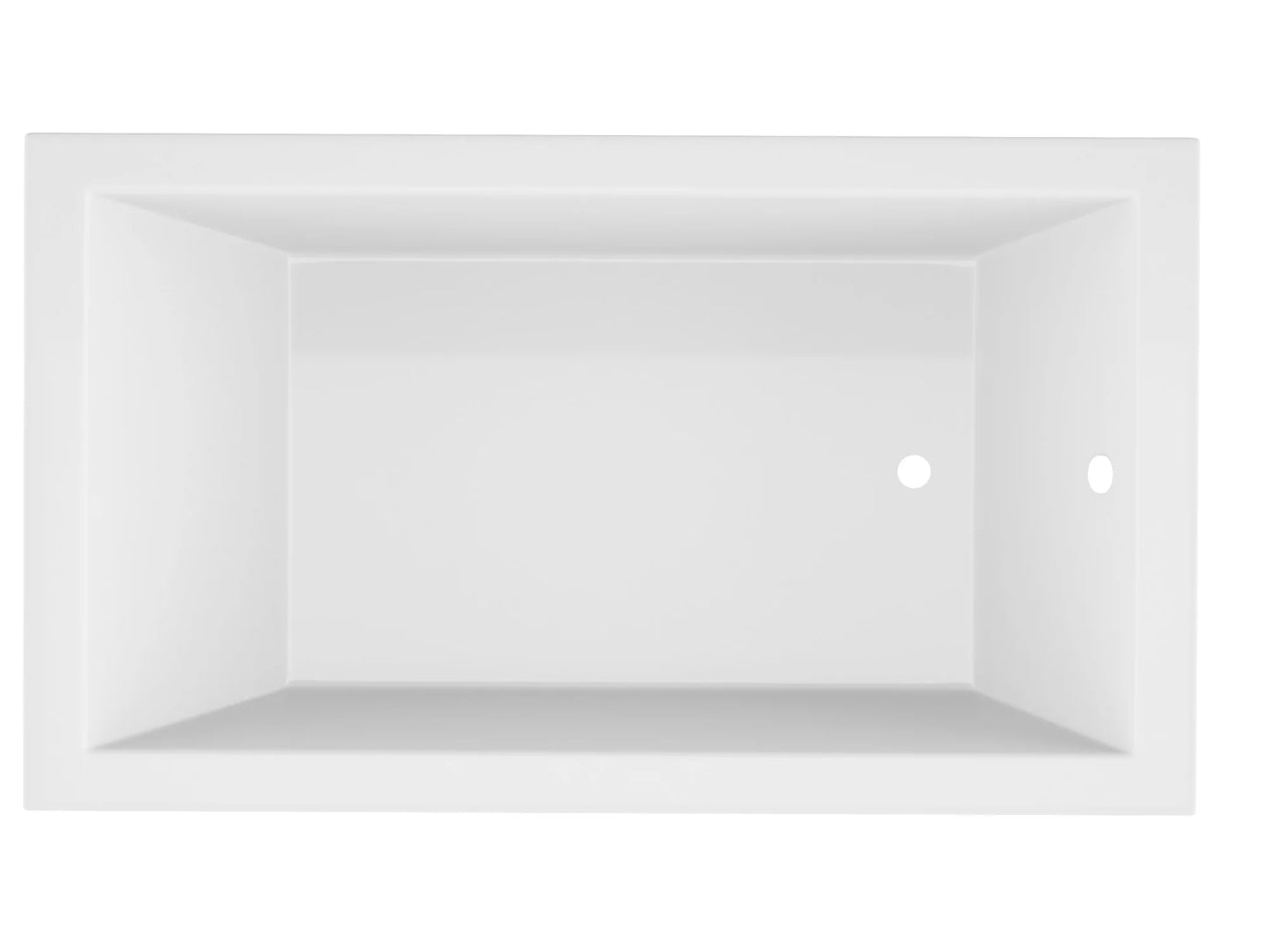 Illyrian 6 ft. Acrylic Reversible Drain Rectangular Bathtub in White