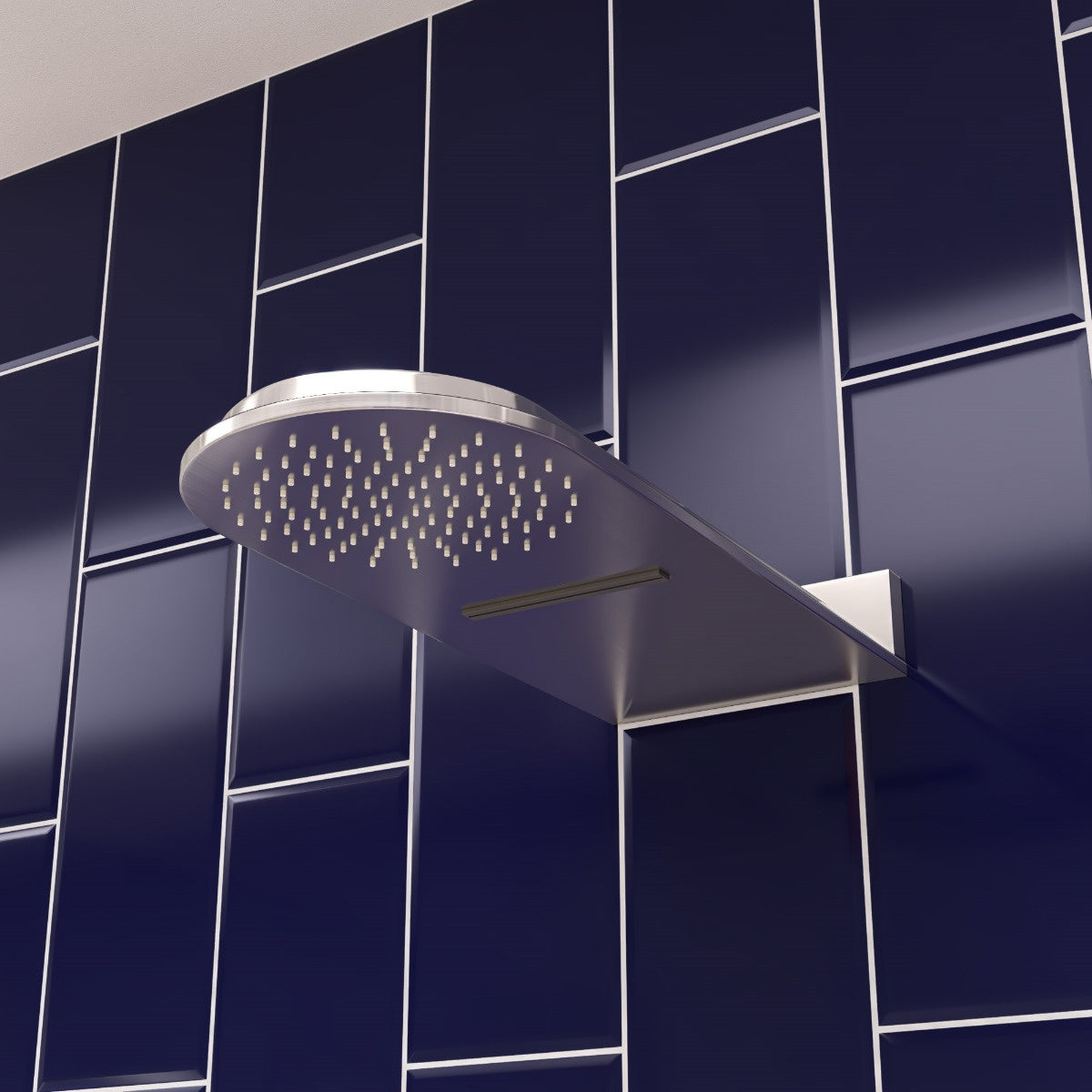 Wall-Mounted Square Waterfall Rain Shower Head by Alfi
