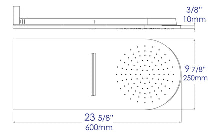 Wall-Mounted Square Waterfall Rain Shower Head by Alfi