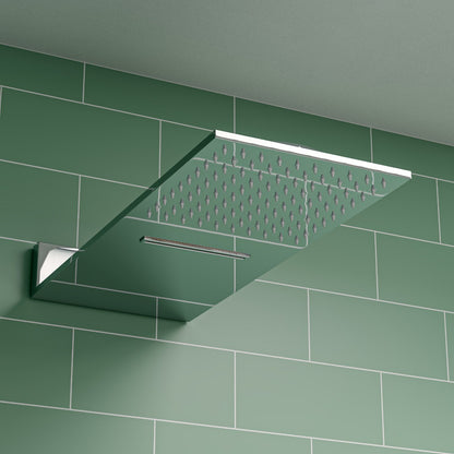 Wall-Mounted Square Waterfall Rain Shower Head by Alfi