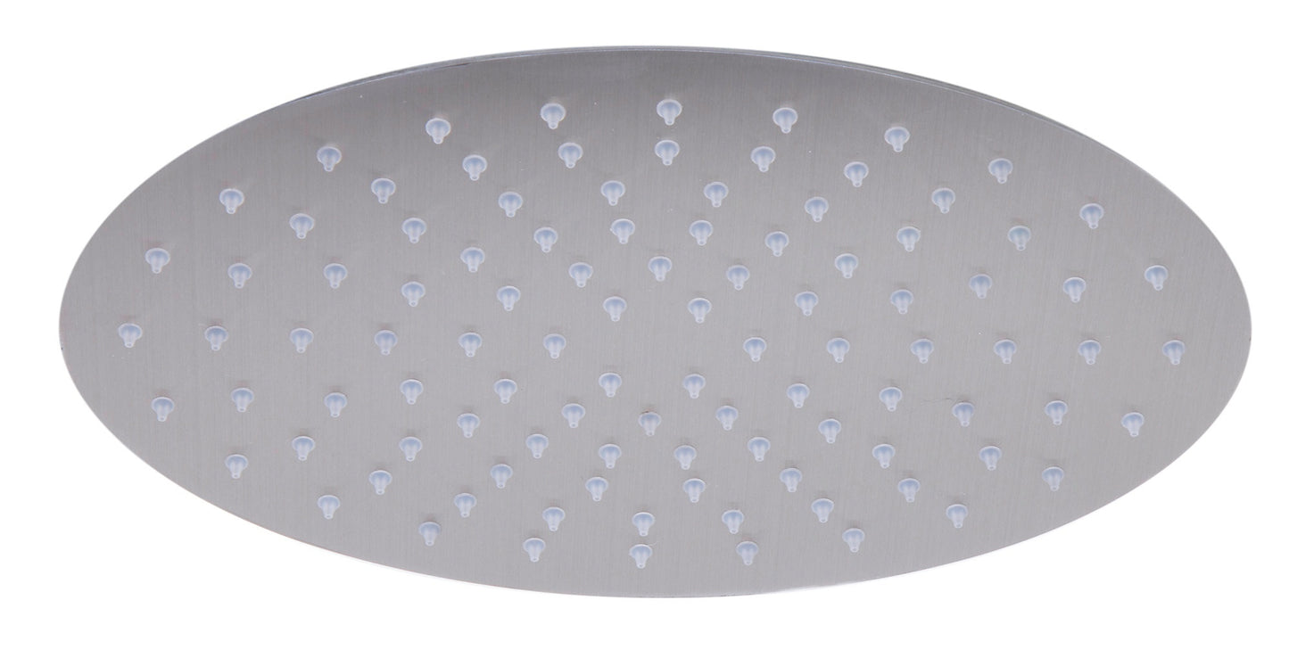 Oval Ultra Thin Rain Shower Head Stainless Steel by Alfi