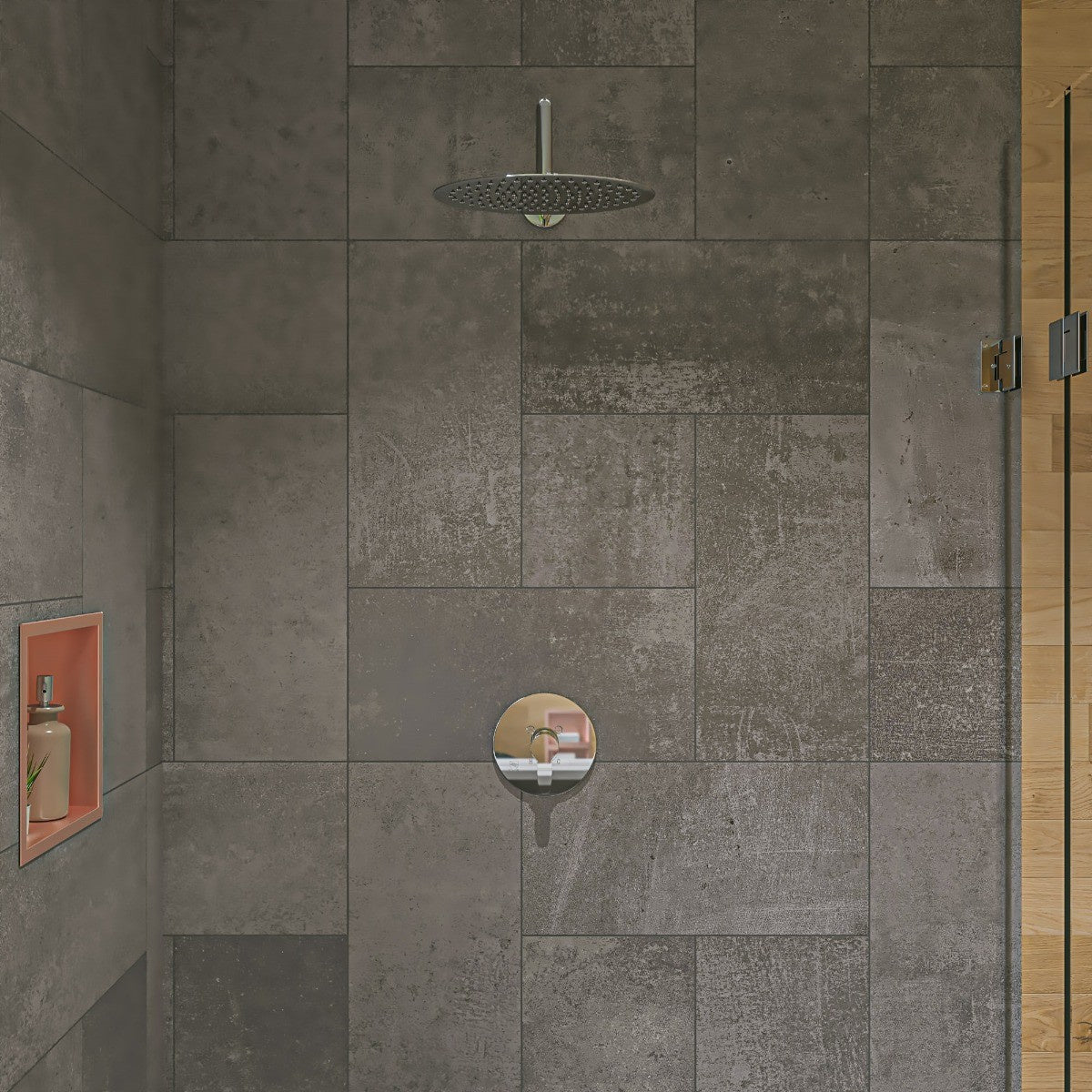 Oval Ultra Thin Rain Shower Head Stainless Steel by Alfi