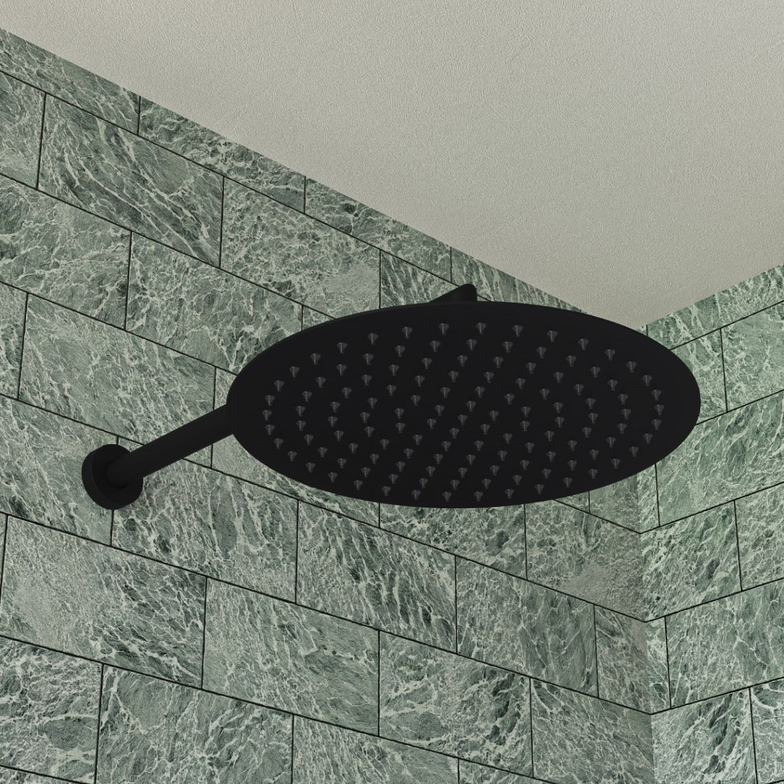 Flat Rain Shower Head In Stainless Steel - 12 Inch by Alfi