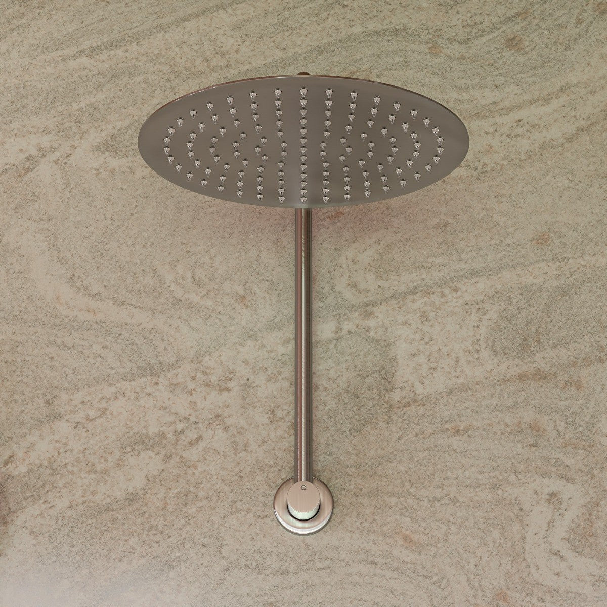 Flat Rain Shower Head In Stainless Steel - 12 Inch by Alfi