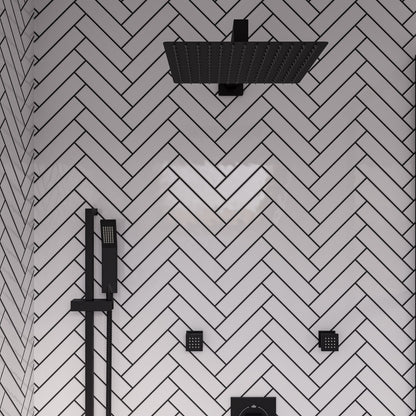 Rain Shower Head - Flat Square Stainless Steel by Alfi