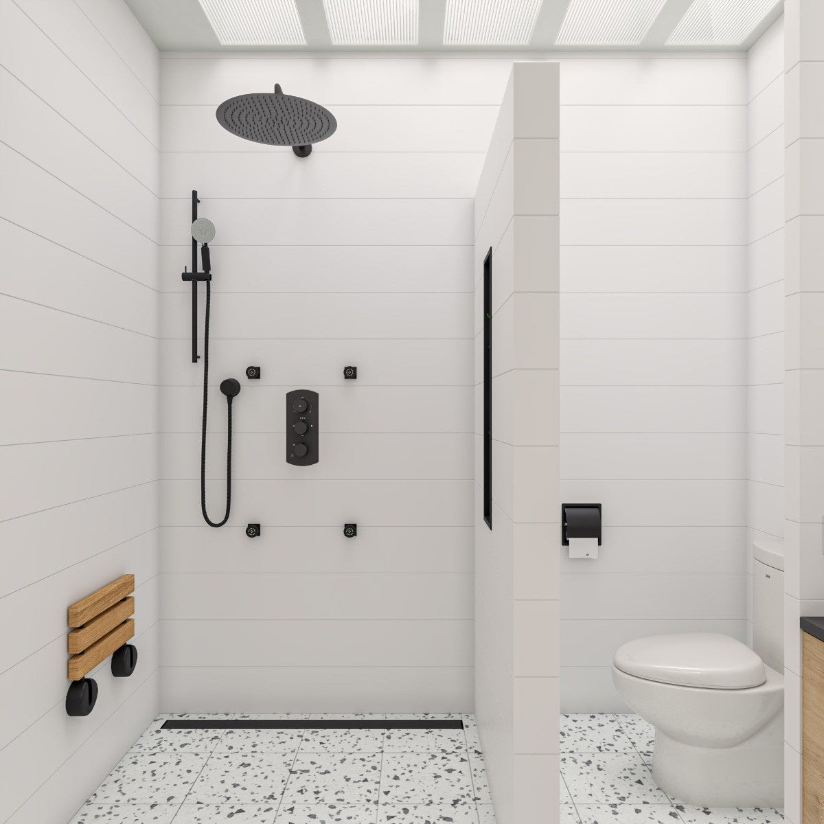 Large Round Rain Shower Head In Stainless Steel by Alfi