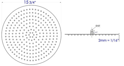 Large Round Rain Shower Head In Stainless Steel by Alfi