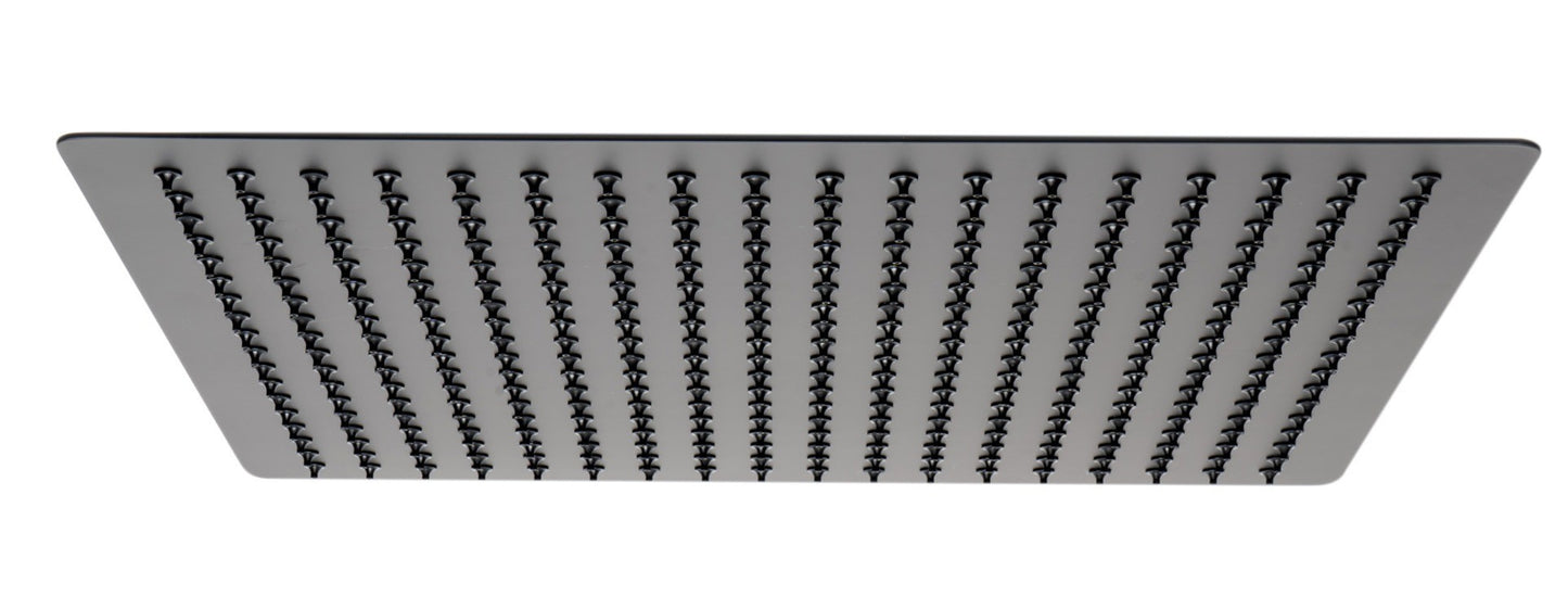 Large 16 Inch Square Rain Shower Head In Stainless Steel by Alfi