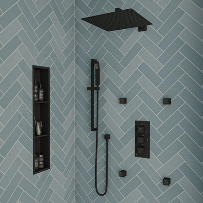 Large 16 Inch Square Rain Shower Head In Stainless Steel by Alfi