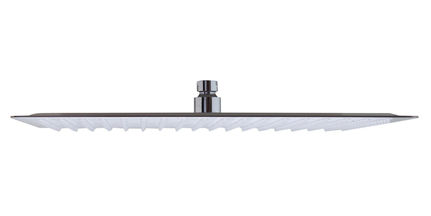 Large 16 Inch Square Rain Shower Head In Stainless Steel by Alfi