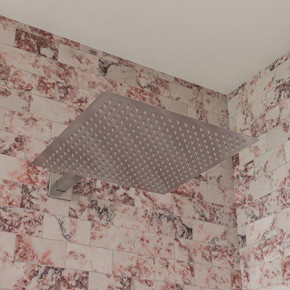 Large 16 Inch Square Rain Shower Head In Stainless Steel by Alfi