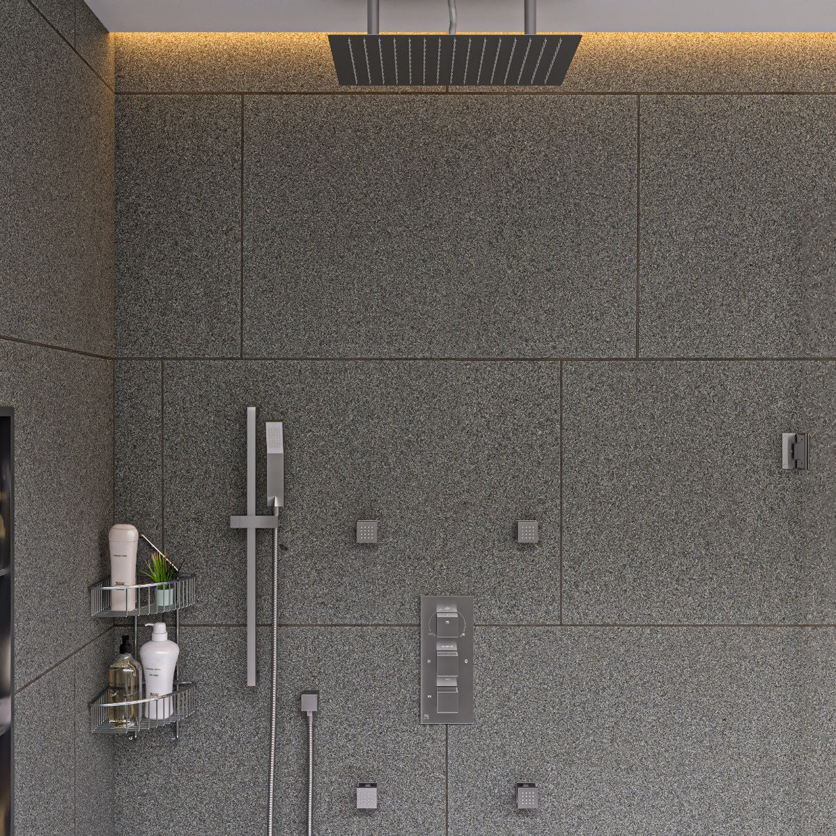 Rectangular Ultra Thin Rain Shower Head by Alfi