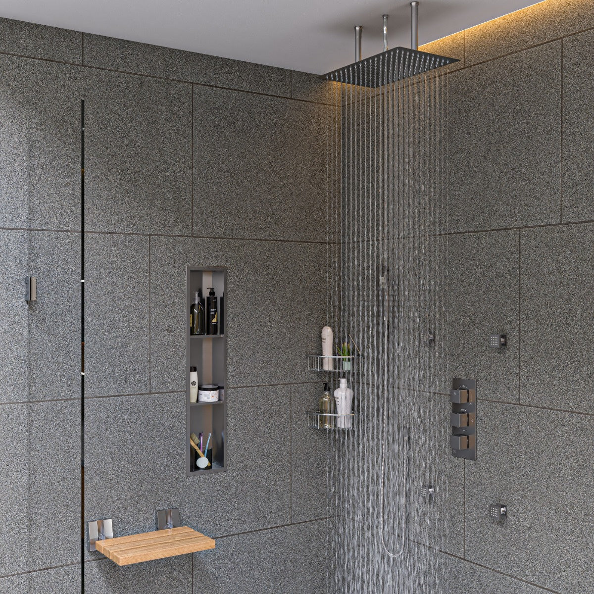 Rectangular Ultra Thin Rain Shower Head by Alfi