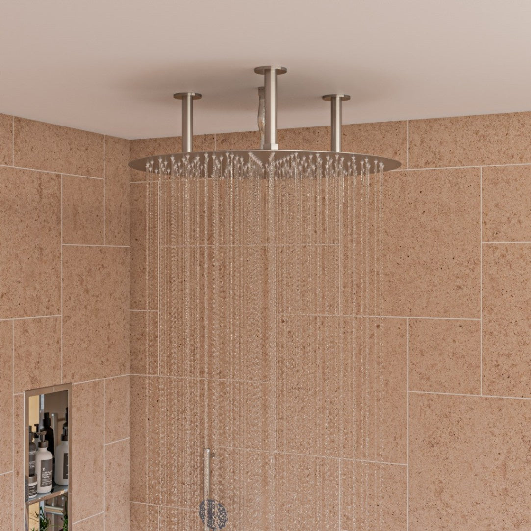 24" Round Ultra Thin Rain Shower Head Stainless Steel by Alfi