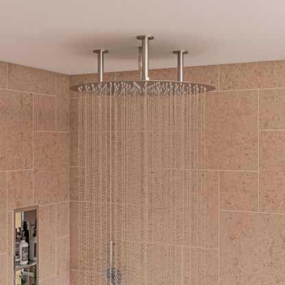 24" Round Ultra Thin Rain Shower Head Stainless Steel by Alfi
