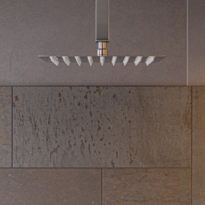 Thin Square Rainfall Shower Head In Solid Stainless Steel by Alfi