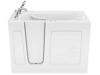 Value Series 26 in. x 53 in. Left Drain Quick Fill Walk-In Whirlpool and Air Tub in White