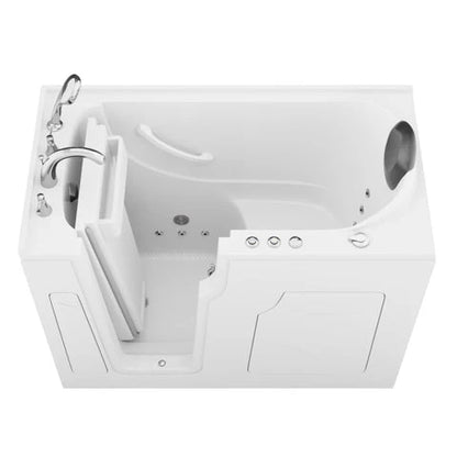 Coupe Premier 53 - 60 in x 28 in. Left Drain Soaking Walk-in Tub in White
