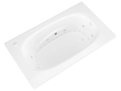 Polaris  35.875 x 71.5in. Air and Whirlpool Jetted Bathtub in White with Reversible Drain