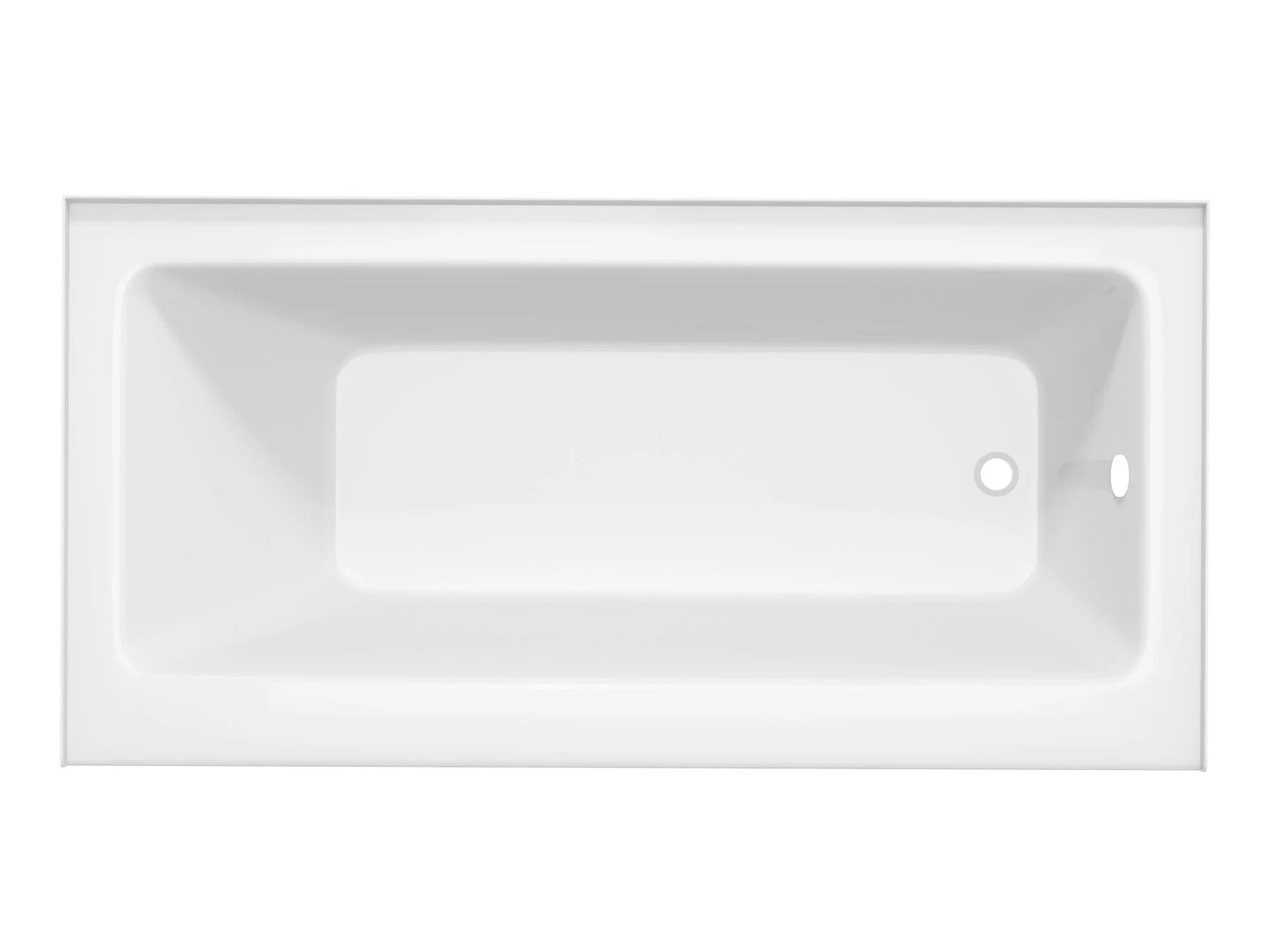 Saba 60 in. Left Drain Soaking Front Skirted Bathtub in White