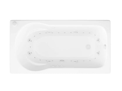 Zircon 60 in. x 32 in. Rectangular Whirlpool and Air Bathtub with Left Drain and VS Jets and Aroma in Glossy White