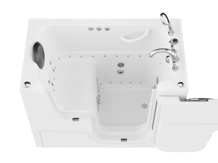 Coupe Series 29 in. x 53 in. Wheelchair Access Walk-In Whirlpool and Air Tub with Powered Fast Drain in White