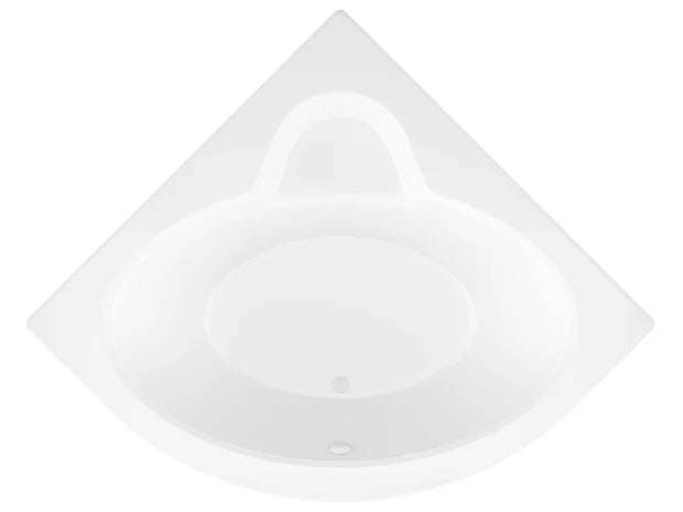 Alexandria 60 in. x 60 in. Corner Soaking Bathtub with Center Drain in White