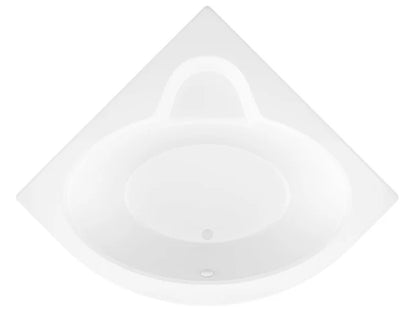 Alexandria 60 in. x 60 in. Corner Soaking Bathtub with Center Drain in White