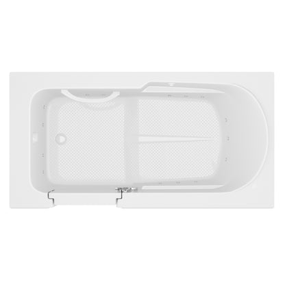 MediTub Meditub Collection 30 x 59 left-drain walk-in air tub in white, alcove bathtub