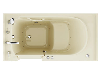 Coupe Series 30 in. x 60 in. Left Drain Quick Fill Walk-In Air Tub in Biscuit