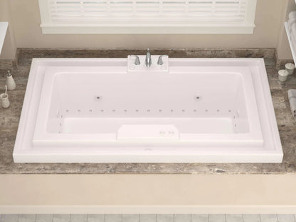 Opal 78 in. x 46 in. Rectangular Whirlpool and Air Bathtub with Center drain and VS Jets and Aroma in Glossy White
