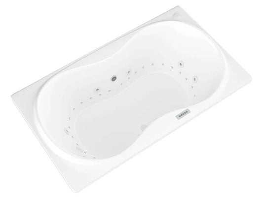 Whisper  42 in. x 71.75in. Air and Whirlpool Jetted Bathtub in White with Reversible Drain