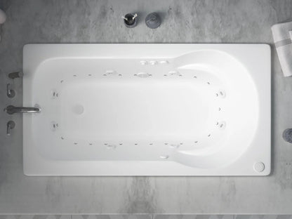 Zircon 60 in. x 32 in. Rectangular Whirlpool and Air Bathtub with Left Drain and VS Jets and Aroma in Glossy White