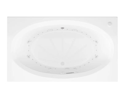 Vogue  41.625 x 70.75in. Air and Whirlpool Jetted Bathtub in White with Reversible Drain