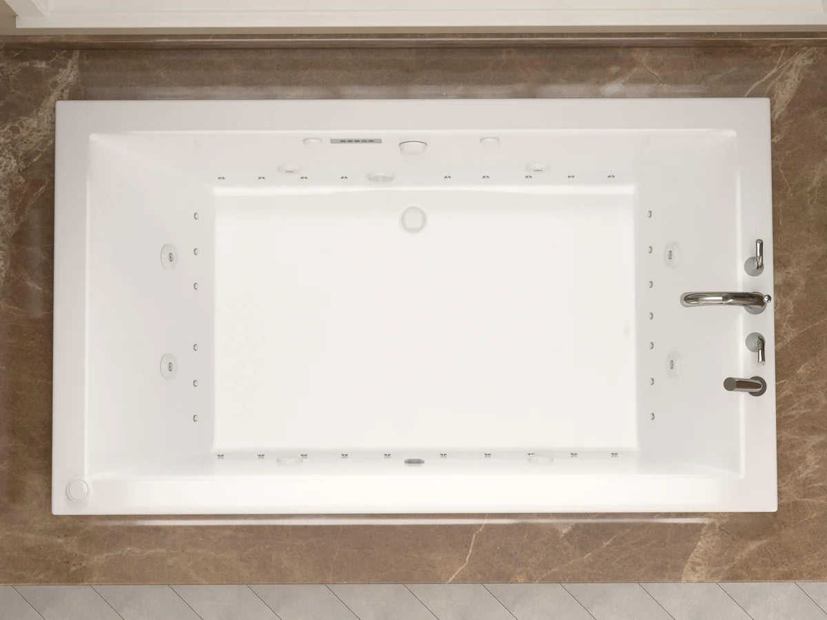 Venetian  41.625 x 72 in. Air and Whirlpool Jetted Bathtub in White with Reversible Drain