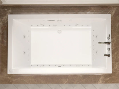Venetian  41.625 x 72 in. Air and Whirlpool Jetted Bathtub in White with Reversible Drain