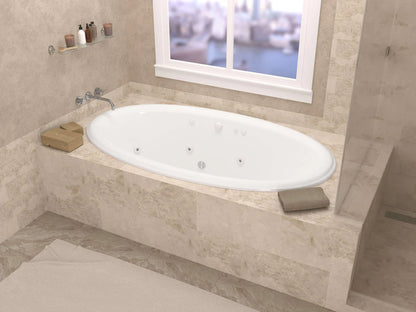 Atlantis Whirlpools Petite 44 x 78 Oval Whirlpool Jetted Bathtub