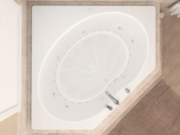 Atlantis Whirlpools Eclipse 60 x 60 Corner Air & Whirlpool Jetted Bathtub