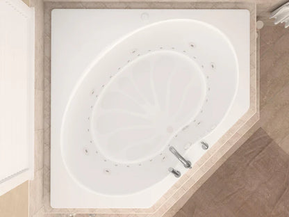 Atlantis Whirlpools Eclipse 60 x 60 Corner Air & Whirlpool Jetted Bathtub